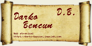 Darko Bencun vizit kartica